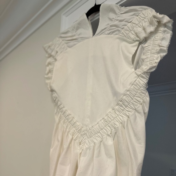 ZERO + MARIA CORNEJO White Vest w/ Gathered Sleeves & V Back Design - Size 10 - Picture 11 of 13